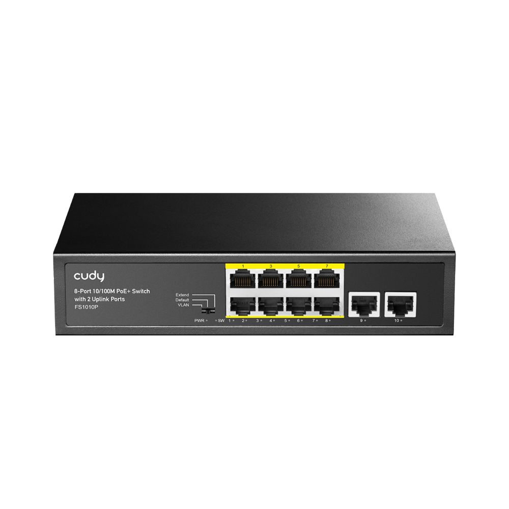 8-Port 10/100M PoE+ Switch with 2 Uplink Ports 120W ( FS1010P )