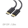Display Port Cable 1.2 4K 60HZ,Black, 1.8m