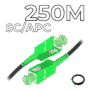 Fiber Optic Drop Cable SC/APC Connectors 250M