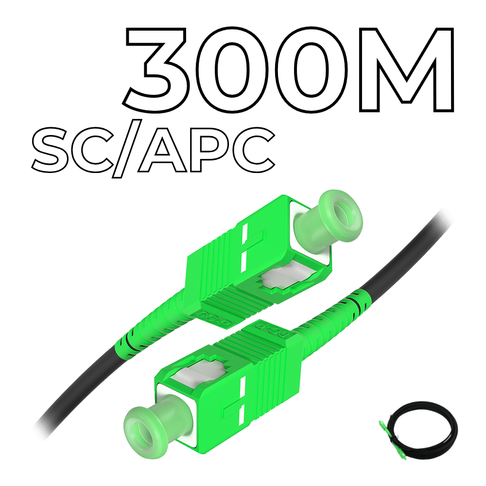 Fiber Optic Drop Cable SC/APC Connectors 300M