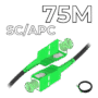 Fiber Optic Drop Cable SC/APC Connectors 75M