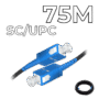Fiber Optic Drop Cable SC/UPC Connectors 75M