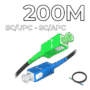 Fiber Optic Drop Cable SC/UPC-SC/APC Connectors 200M