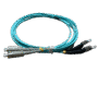 Fiber optical patch cord (Fibre Patch Lead Duplex 2.0mm) MM SC-ST OM3 50/125 LSZH Aqua 3Mtr)