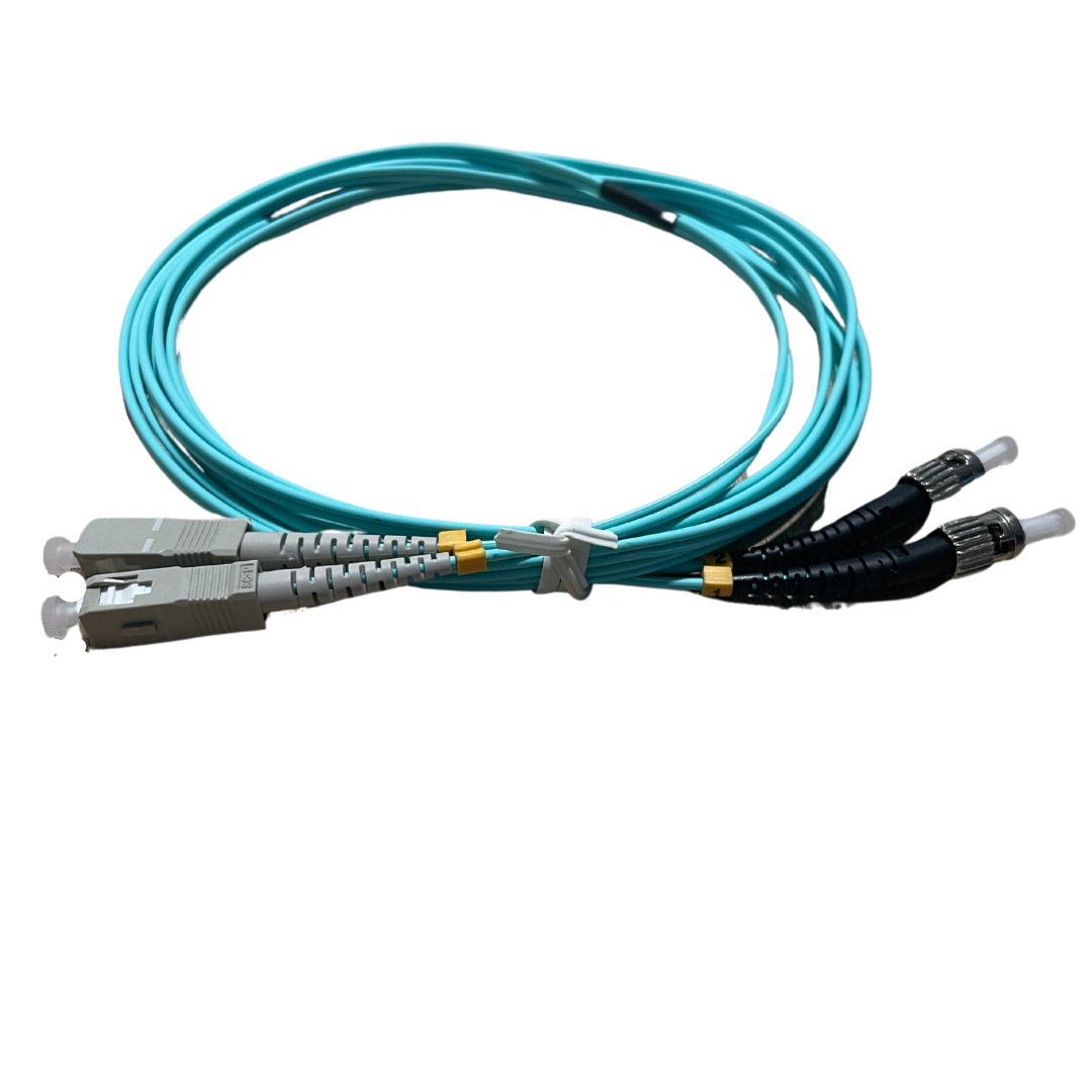 Fiber optical patch cord (Fibre Patch Lead Duplex 2.0mm) MM SC-ST OM3 50/125 LSZH Aqua 3Mtr)