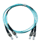 Fiber optical patch cord(Fibre Patch Lead Duplex 2.0mm) MM ST-ST OM3 50/125 LSZH Aqua 1Mtr)