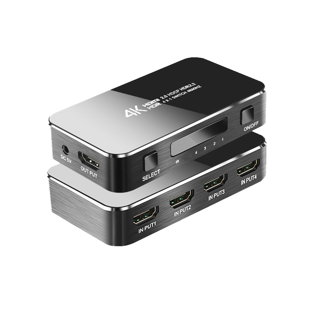 HDMI2.0 SWITCH 4X1 4K@60HZ, # GT-HSW4X1
