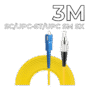 Patch Cord SC/UPC-ST/UPC SM SX 3M