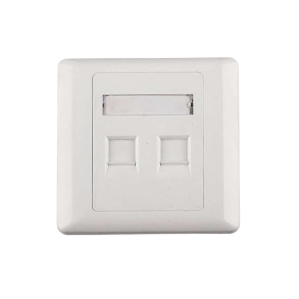RJ45 Face Plate 86×86 type/dual ports/wall mounted