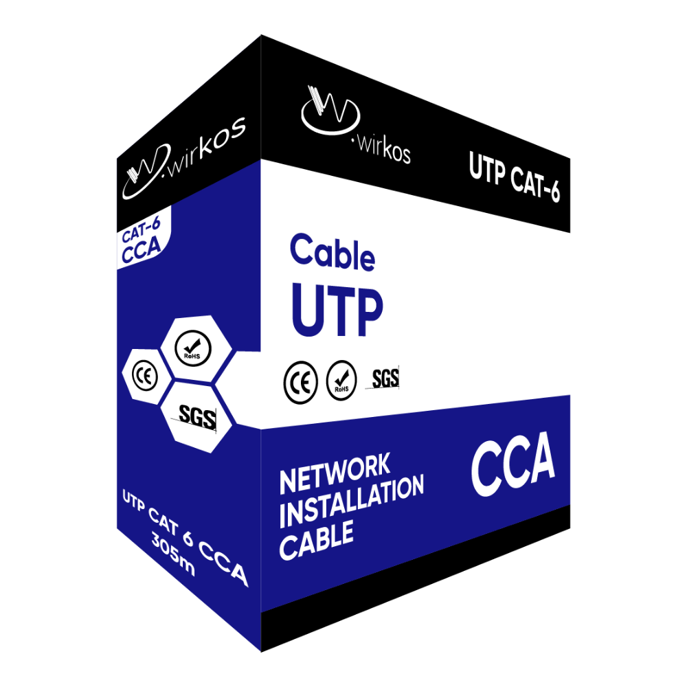 Wirkos LAN CABLE UTP Cat-6 4Pair/0.57 CCA (305m)